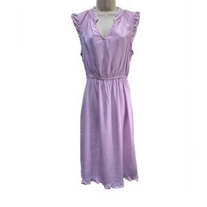 Bella Dahl baby pink fit flare ruffled sleeve Dress
